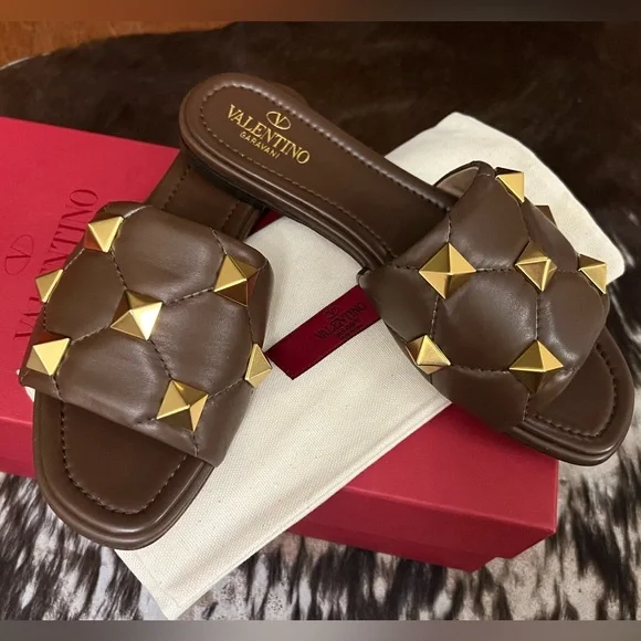 Flat Slide Sandal Valentino Sandal Flat Valentino Garavani Shoes